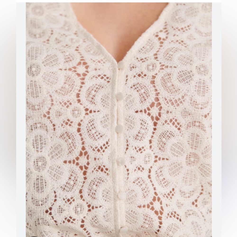 Sezane Emma Blouse - Ecru size 6 - Picture 3 of 11